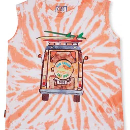 Gini and Jony Boys Graphic Printed Dyed Round Neck T-shirt image 1