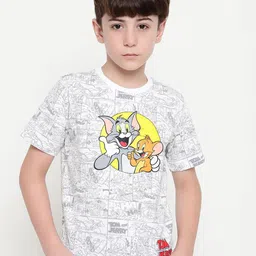 Octave Boys Tom & Jerry Graphic Printed Round Neck T-shirt-picture-26
