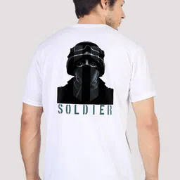 Greylongg Typography Printed Short Sleeves Round Neck Raw Edge Cotton T-shirt image 1