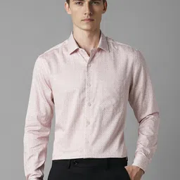 Louis Philippe Men Spread Collar Abstract Printed Cotton Slim Fit Formal Shirt-picture-18