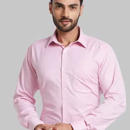 Park Avenue Cotton Slim Fit Opaque Checked Formal Shirt-picture-22