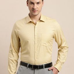 Turtle Men Micro Disty Printed Spread Collar Formal Shirt-picture-47