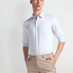 Arrow Slim Fit Micro Ditsy Printed Formal Shirt-image-34