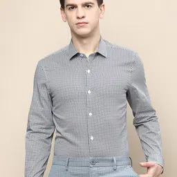 INVICTUS Standard Geometric Printed Slim Fit Opaque Cotton Casual Shirt-picture-27