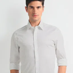 Arrow Slim Fit Textured Pure Cotton 1851 Formal Shirt-image-14