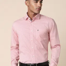 Allen Solly Slim Fit Micro Ditsy Printed Spread Collar Long Sleeves Cotton Formal Shirt image 1