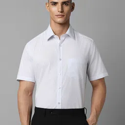 Louis Philippe Classic Checked Pure Cotton Formal Shirt-image-13