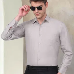 Indian Needle Classic Opaque Cotton Formal Shirt-image-75