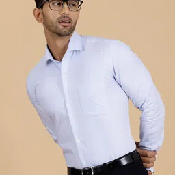 METAL Slim Fit Spread Collar Long Sleeves Cotton Formal Shirt-picture-14