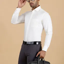 METAL Slim Fit Spread Collar Long Sleeves Cotton Formal Shirt-picture-31