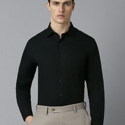 Louis Philippe Slim Fit Spread Collar Pure Cotton Formal Shirt-picture-9