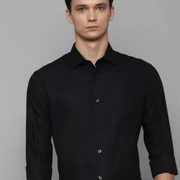 Louis Philippe Gods & Kings Self Design Slim Fit Giza Cotton Formal Shirt image 1