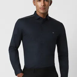 Peter England Slim Fit Opaque Textured Formal Shirt-picture-25