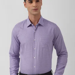 Van Heusen Slim Fit Micro Checks Pure Cotton Formal Shirt image 1