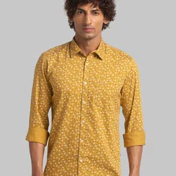 Parx Slim Fit Floral Printed Pure Cotton Casual Shirt-image-81