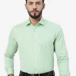 Greenfibre Printed Slim Fit Opaque Formal Shirt-picture-40