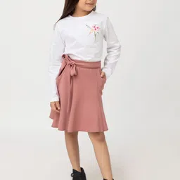 Purple United Kids Girls A-Line Knee-Length Skirt-image-94