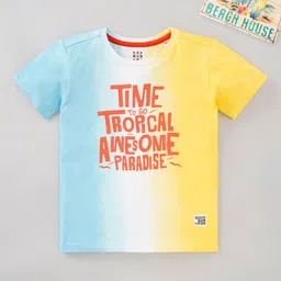 Ed-a-Mamma Boys Typography Printed Round Neck Short Sleeves Cotton T-shirt-picture-30