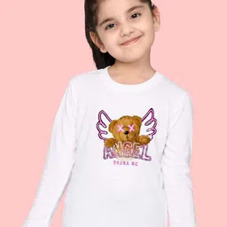 NUSYL Girls Graphic Printed Round Neck T-shirt-image-97