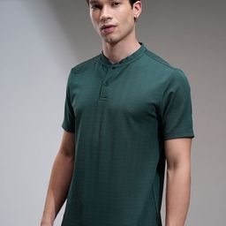 HIGHLANDER Men Self Design Henley NeckT-shirt-picture-49