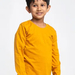 Friskers Boys Mustard Yellow Running T-shirt-image-89