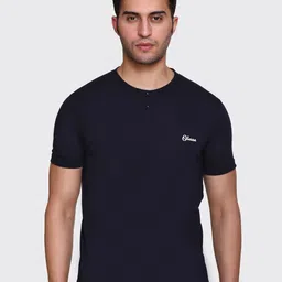 Obaan Men Blue Solid T-shirt-picture-41