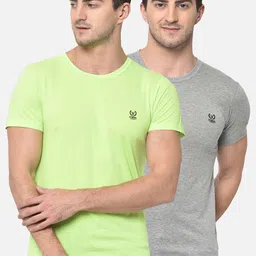mack jonney VIMAL JONNEY Men Pack of 2 Solid Round Neck T-shirts-picture-16