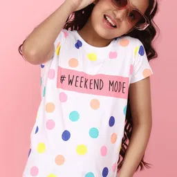 V-Mart Girls Graphic Printed Round Neck Cotton T-shirt-picture-39