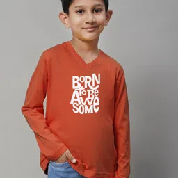 Friskers Boys Typography Printed V-Neck Bio Wash Pure Cotton Casual T-shirt-picture-30
