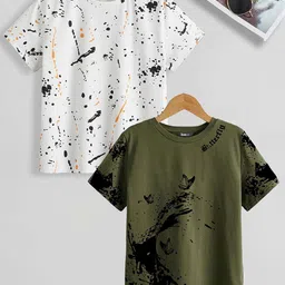 BAESD Boys Pack of 2 Printed Pure Cotton T-shirt-picture-24