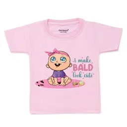KNITROOT Kids Pink & Blue Printed Cotton T-shirt-picture-29