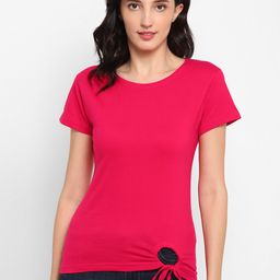 Appulse Women Solid Round Neck Cotton T-shirt-picture-23