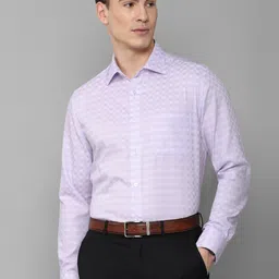 Louis Philippe Men Purple Checked Formal Shirt-picture-18