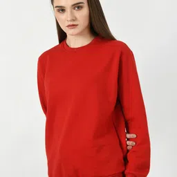 BAESD Round Neck Fleece Pullover Sweatshirt-image-84