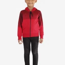ahhaaaa Boys Red Hooded Sweatshirt-image-93