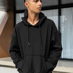 COLOR CAPITAL Hooded Pure Cotton Pullover Sweatshirt-picture-30