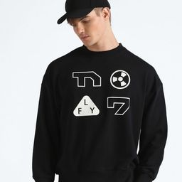 Flying Machine Graphic Printed Round Neck Cotton Pullover-picture-13