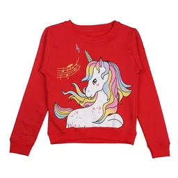 BAESD Girls Graphic Printed Pure Cotton Pullover Sweatshirt-picture-20