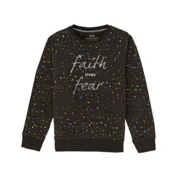 Status Quo Boys Abstract Printed Cotton Sweatshirt-image-41