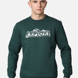 t-base Men Green Typography Printed Pullover Sweatshirt-picture-28