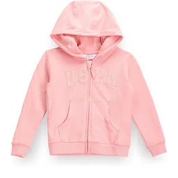 U.S. Polo Assn. Kids Girls Hooded Pure Cotton Sweatshirt-image-97