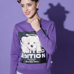 The Dry State Purple Graphic Printed Round Neck Pullover Sweatshirt-picture-24