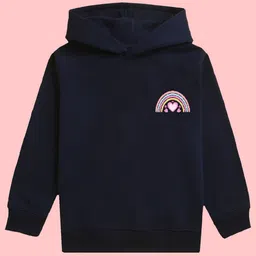 NUSYL Girls Graphic Printed Fleece Hooded Pullover Sweatshirt-picture-32