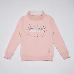 Crimsoune Club Girls Typography Printed Cotton Sweatshirt-image-88