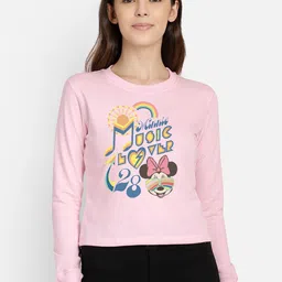 Free Authority Mickey & Friends Women Pink Printed Sweatshirt-picture-29