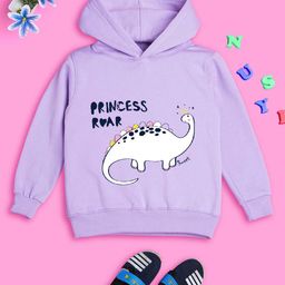 NUSYL Girls Dinosaur Printed Hooded Sweatshirt-picture-23