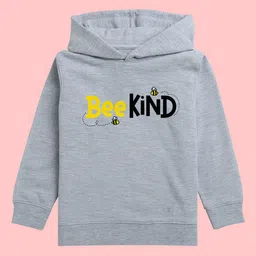 NUSYL Girls Typography Printed Hooded Fleece Pullover Sweatshirt-picture-13