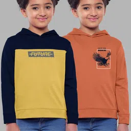 HELLCAT Girls Pack Of 2 Printed Hooded Cotton Sweatshirt-image-42