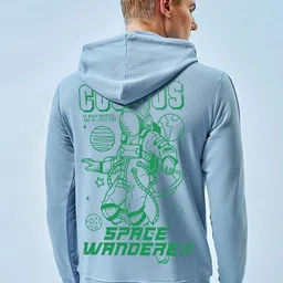 Bewakoof Cosmos Graphic Printed Hooded Cotton Pullover Sweatshirt-picture-42