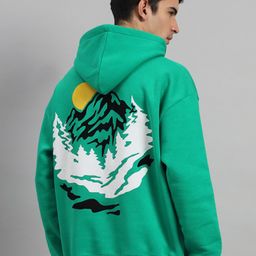 GRIFFEL Graphic Printed Hooded Fleece Sweatshirt-picture-41